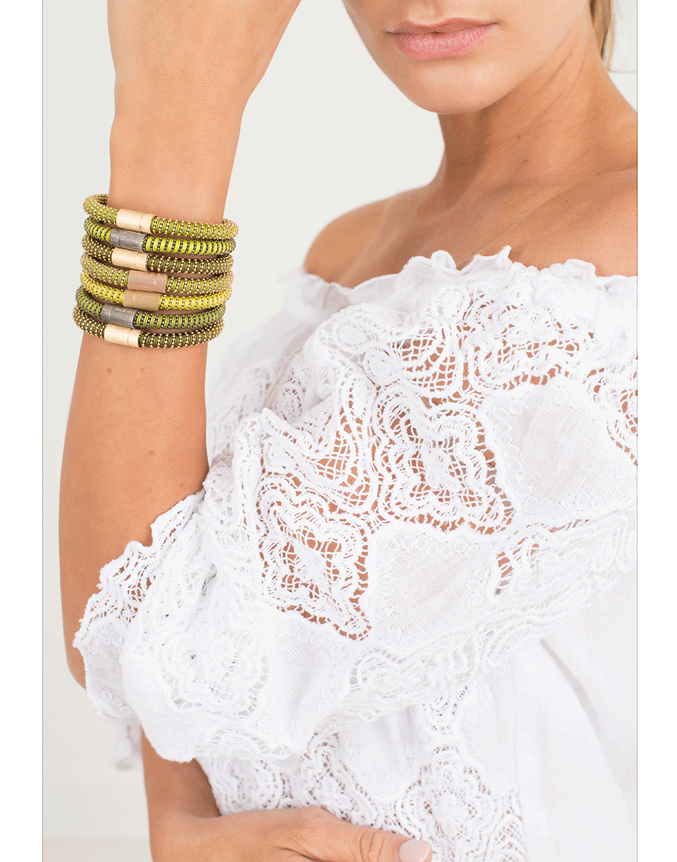 CAROLINA BUCCI-Light Green Twister Band Bracelet-LIGHTGRN