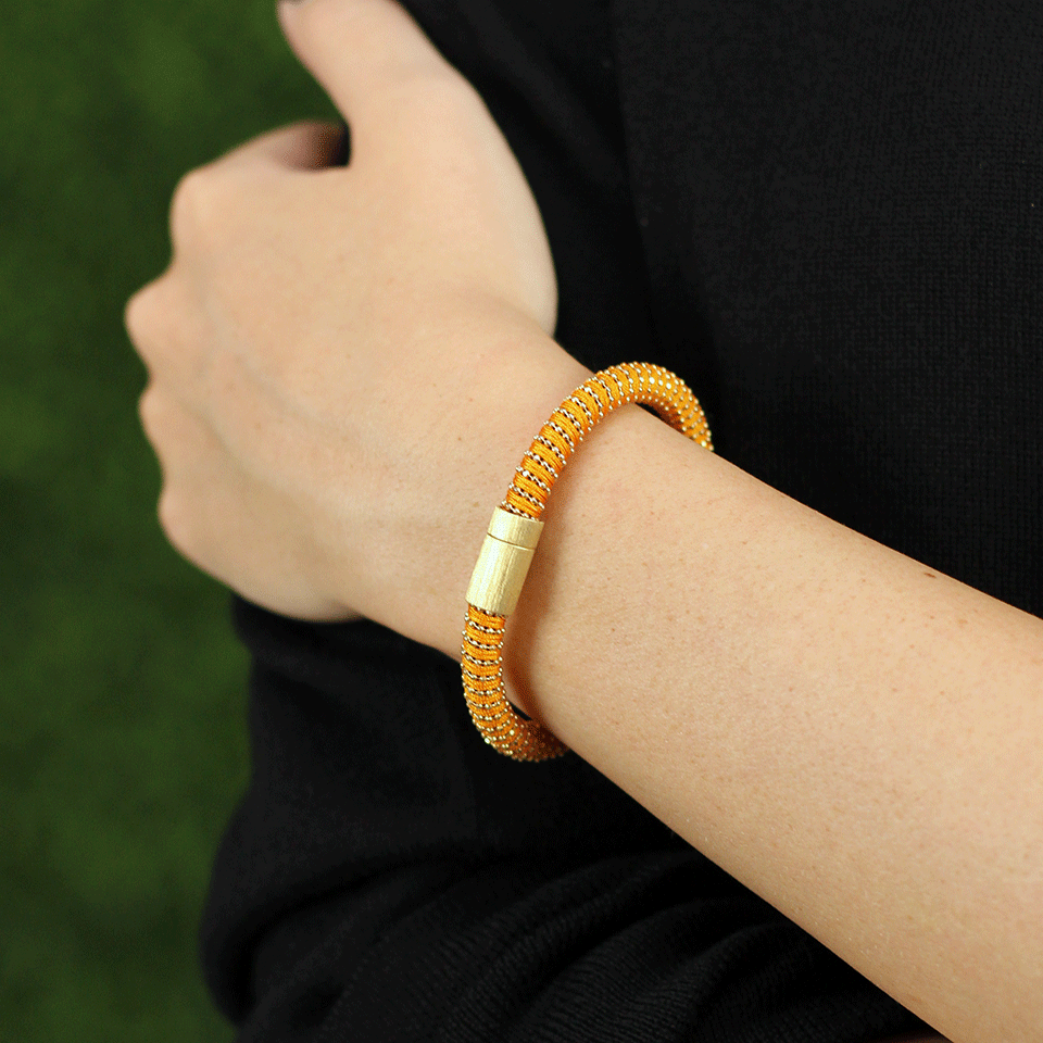 CAROLINA BUCCI-Orange Twister Band Bracelet-ORANGE