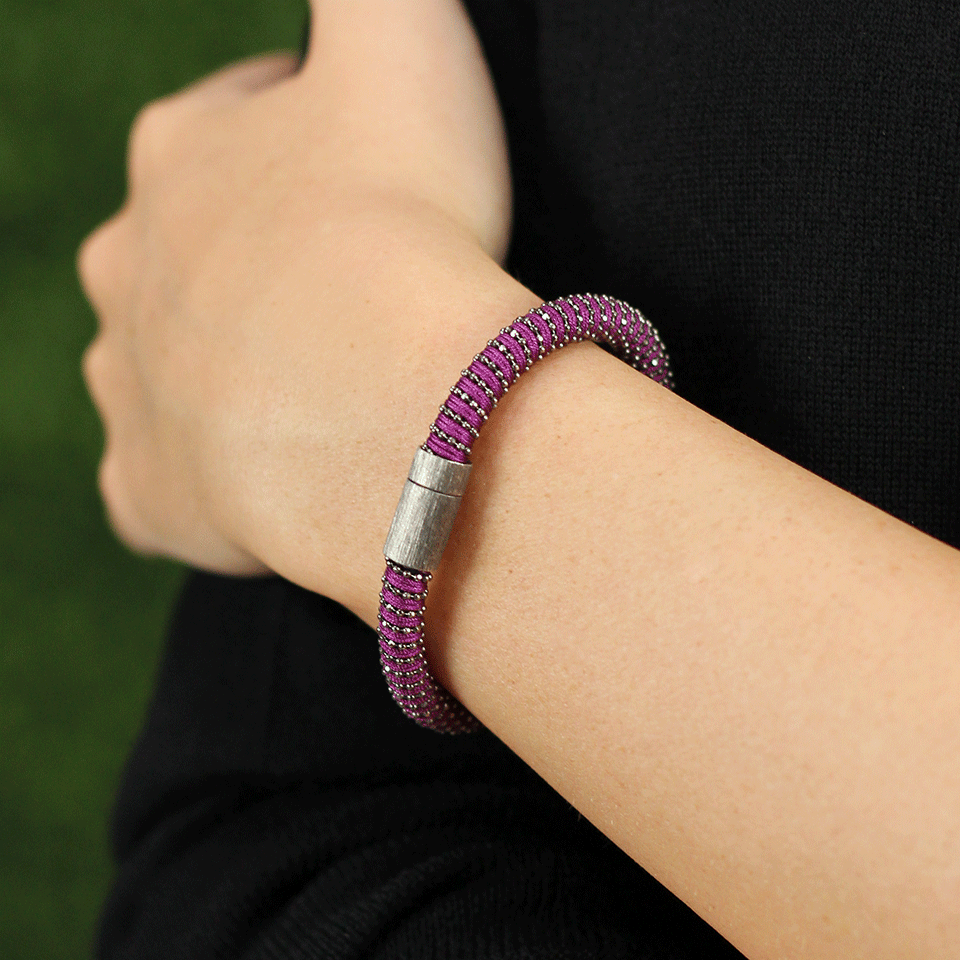 CAROLINA BUCCI-Purple Twister Band Bracelet-PURPLE