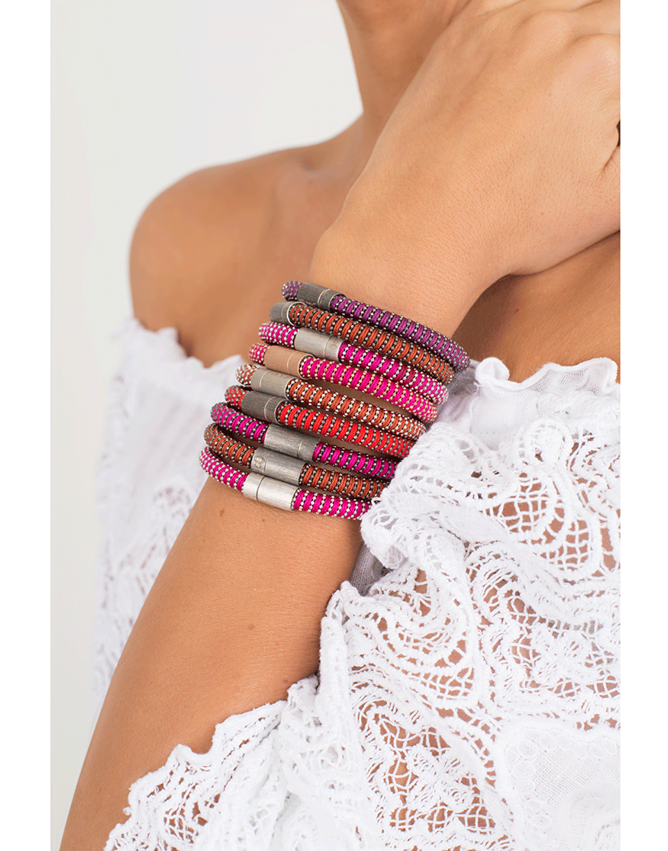 CAROLINA BUCCI-Purple Twister Band Bracelet-PURPLE