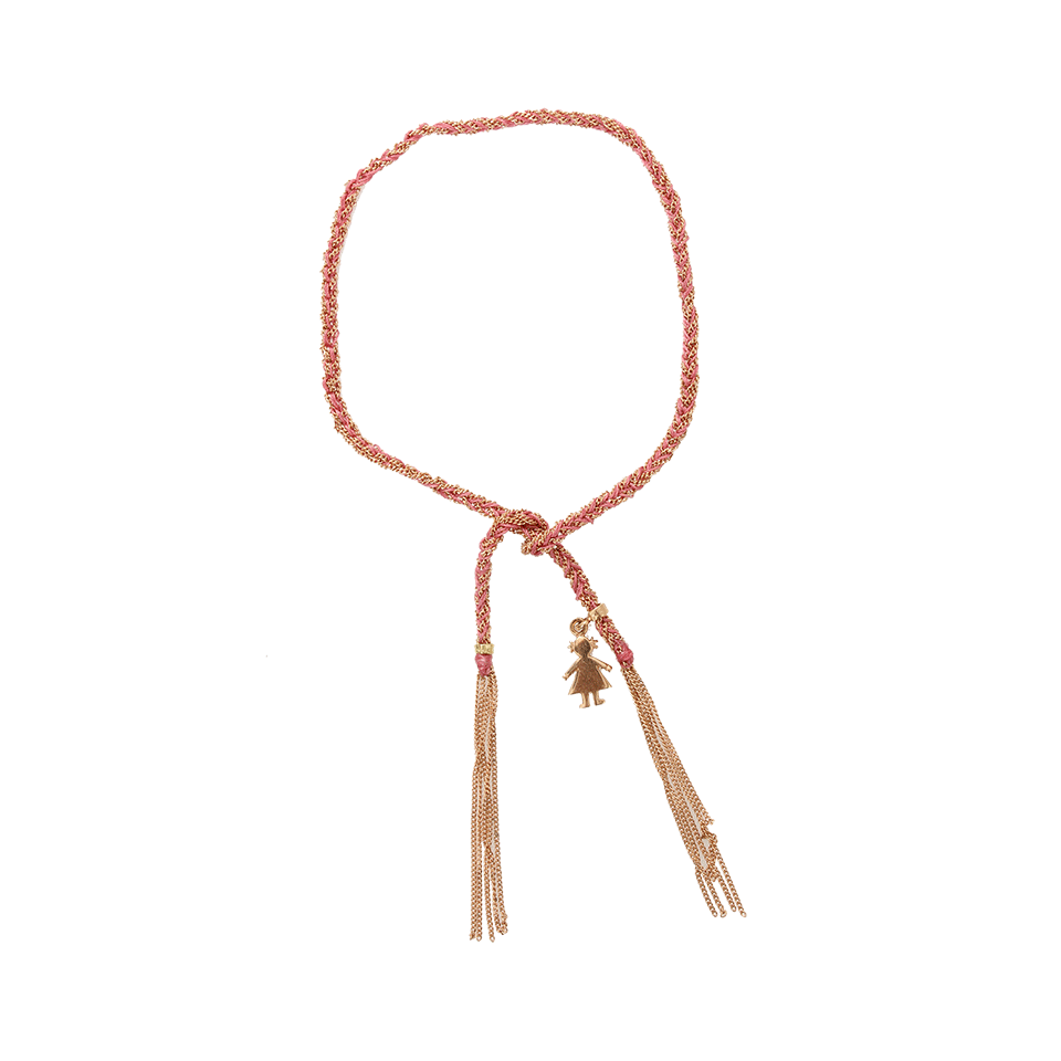 CAROLINA BUCCI-Lucky Bracelet With Little Girl Charm-ROSE GOLD