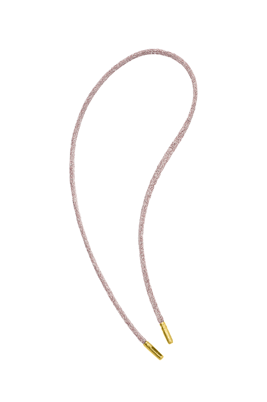 Short Forte Beads Cord - Heather Pink-YELLOW GOLD-SHORT-JEWELRYFINE JEWELBRACELET O-CAROLINA BUCCI