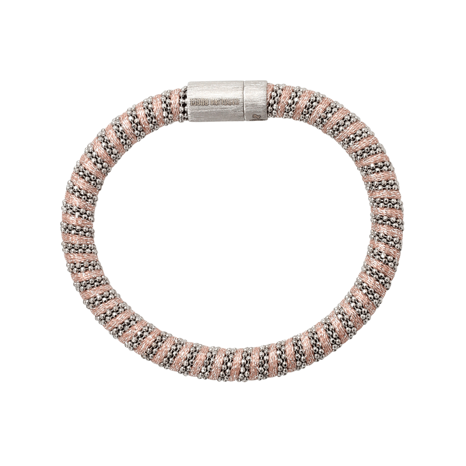 CAROLINA BUCCI-Rose Sparkle Twister Band Bracelet-ROSE