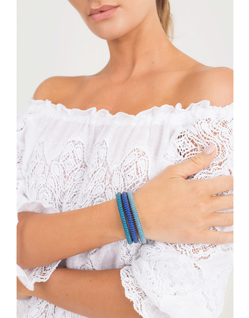 CAROLINA BUCCI-Turquoise Twister Band Bracelet-TURQ