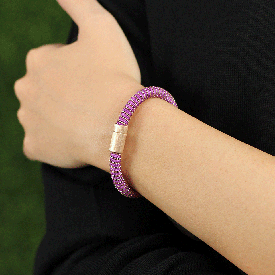 CAROLINA BUCCI-Violet Twister Band Bracelet-VIOLET