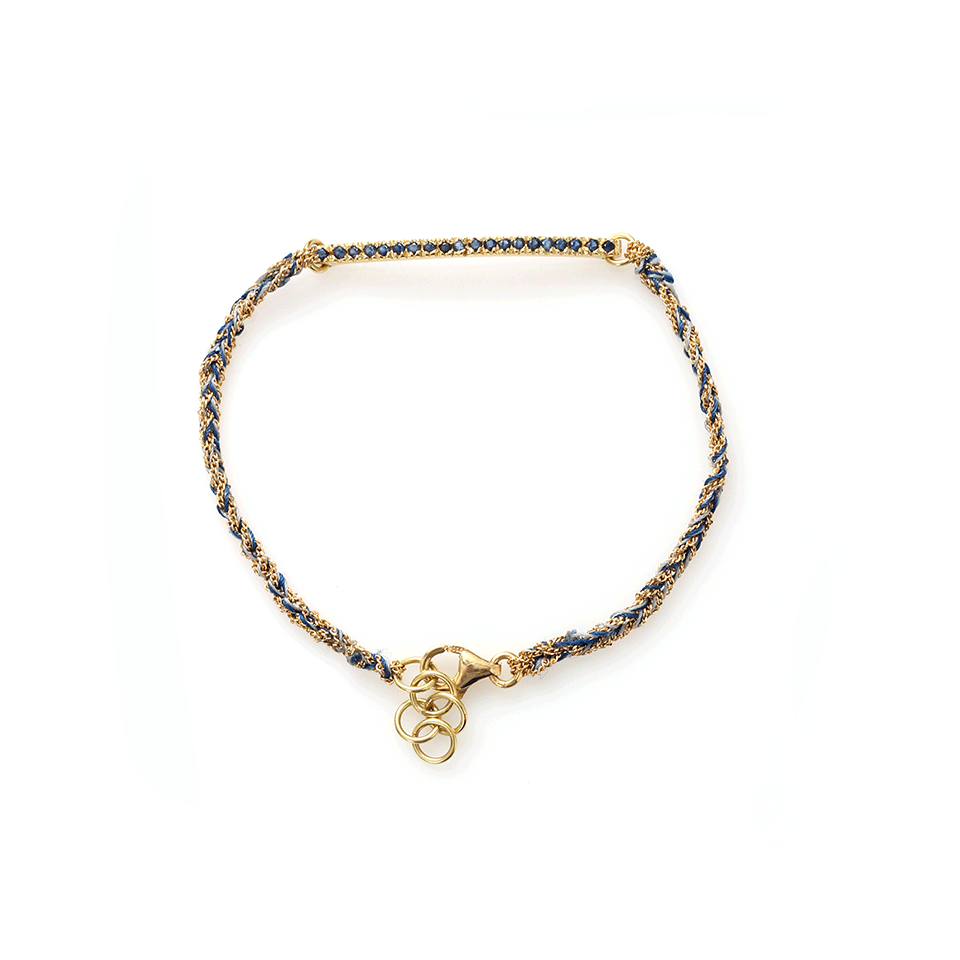 CAROLINA BUCCI-Kaleidoscope Bracelet With Sapphire Pave-YELLOW GOLD