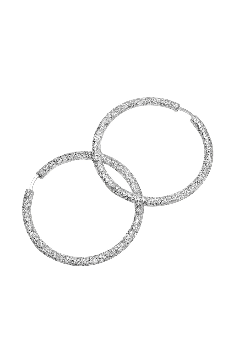 Florentine Finish Large Round Hoop Earrings-ROSE GOLD-JEWELRYFINE JEWELEARRING-CAROLINA BUCCI