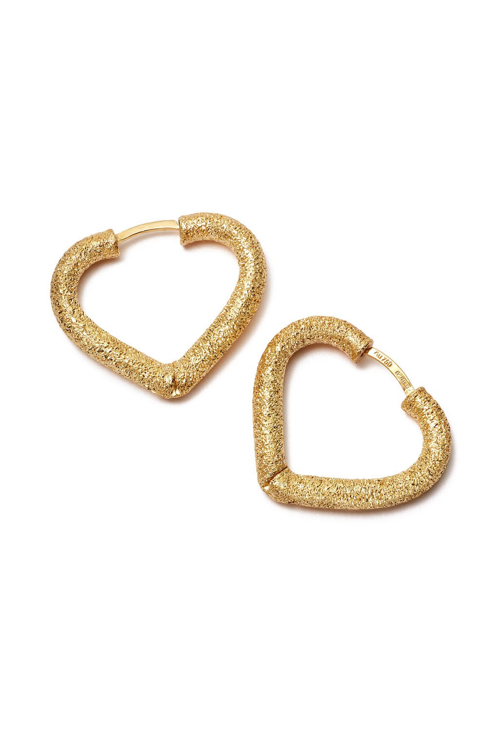 CAROLINA BUCCI-Cuore Huggie Earrings-YELLOW GOLD