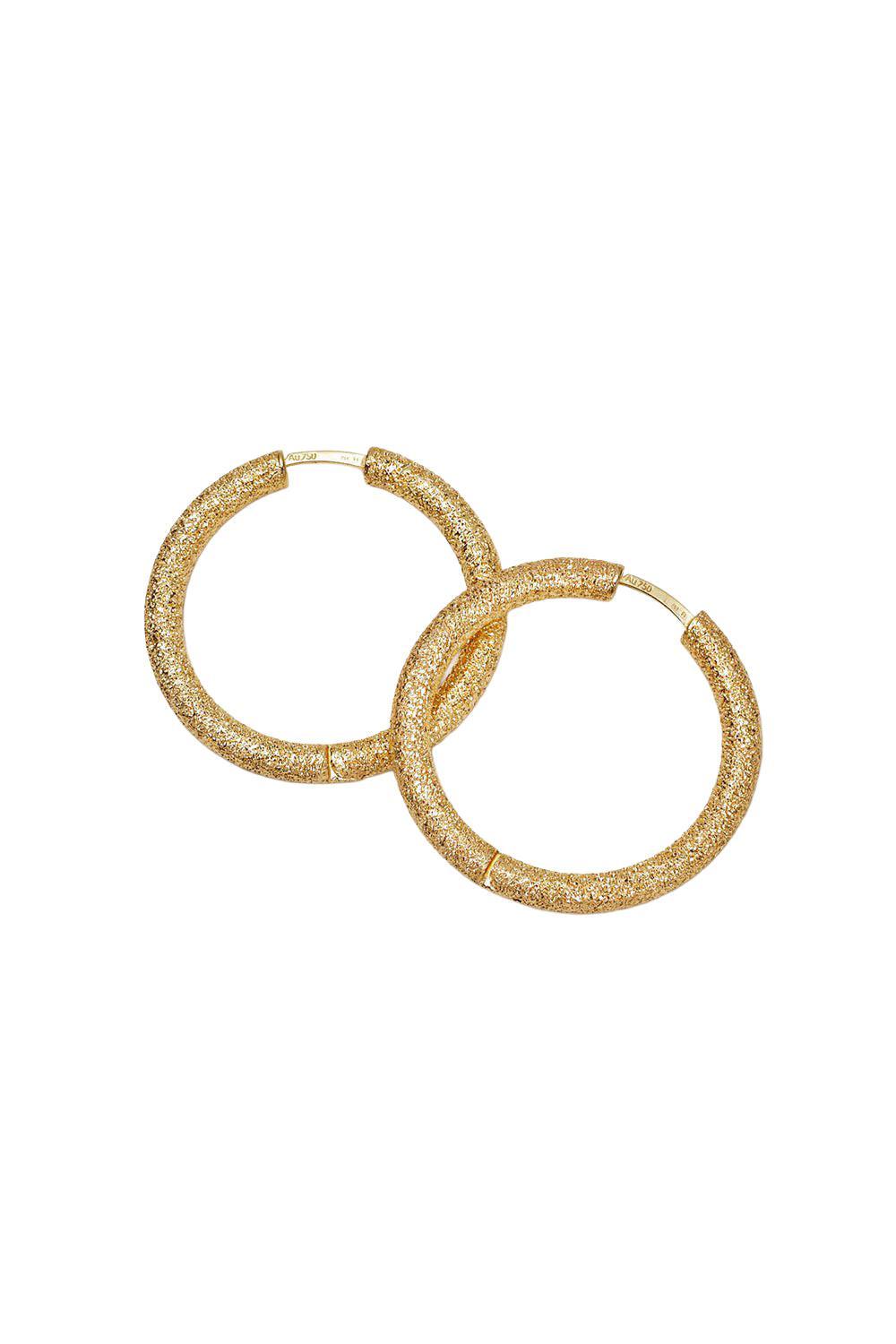 Florentine Finish Small Round Hoop Earrings | CAROLINA BUCCI