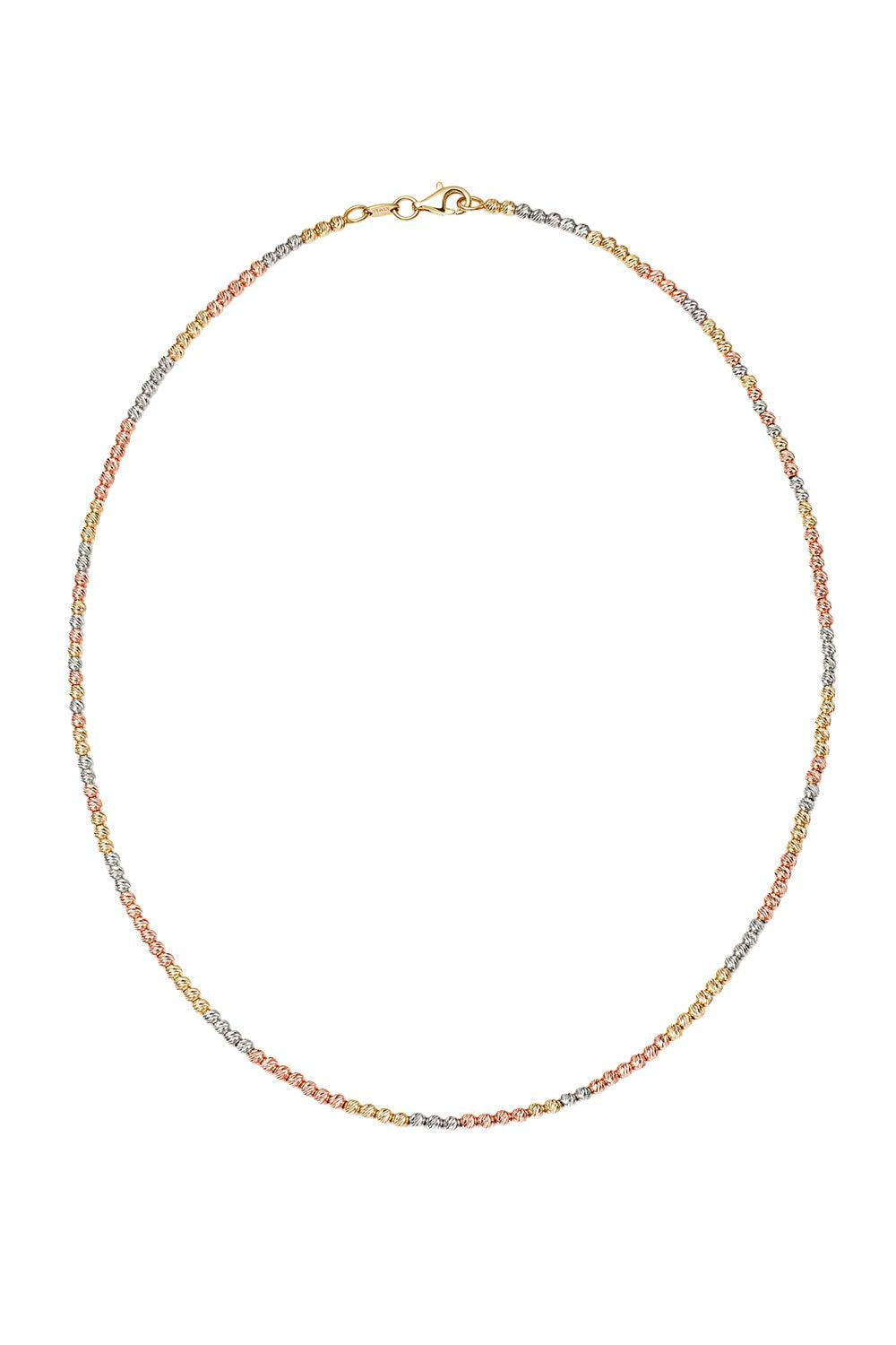 Discoball Necklace - Tri Gold-TRIGOLD-45-JEWELRYFINE JEWELNECKLACE O-CAROLINA BUCCI