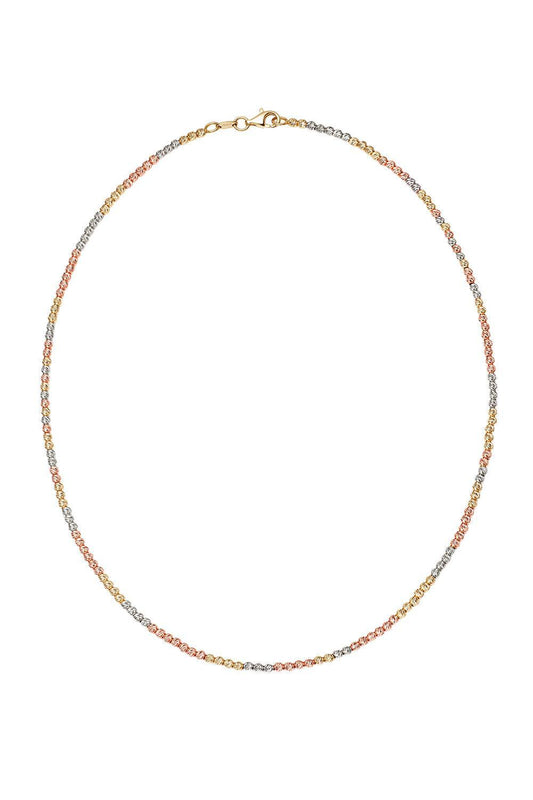 Discoball Necklace - Tri Gold-TRIGOLD-45-JEWELRYFINE JEWELNECKLACE O-CAROLINA BUCCI