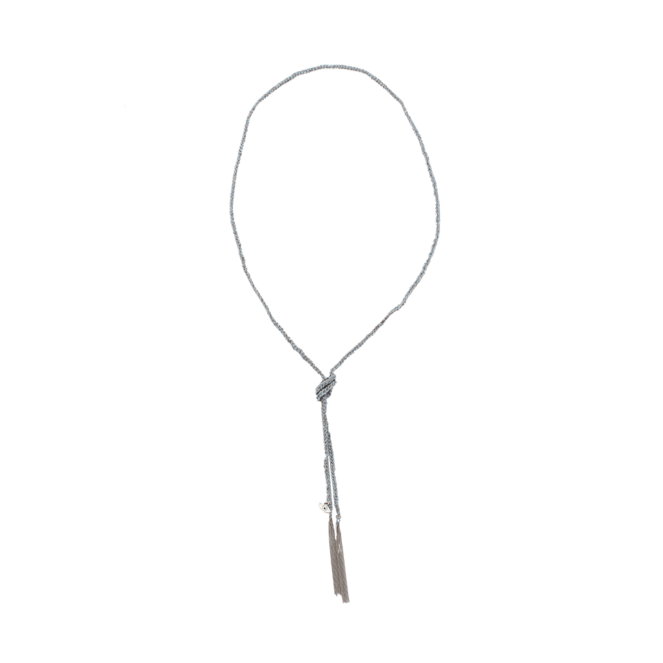 CAROLINA BUCCI-Lucky Blue Evil Eye Charm Necklace-WHITE GOLD