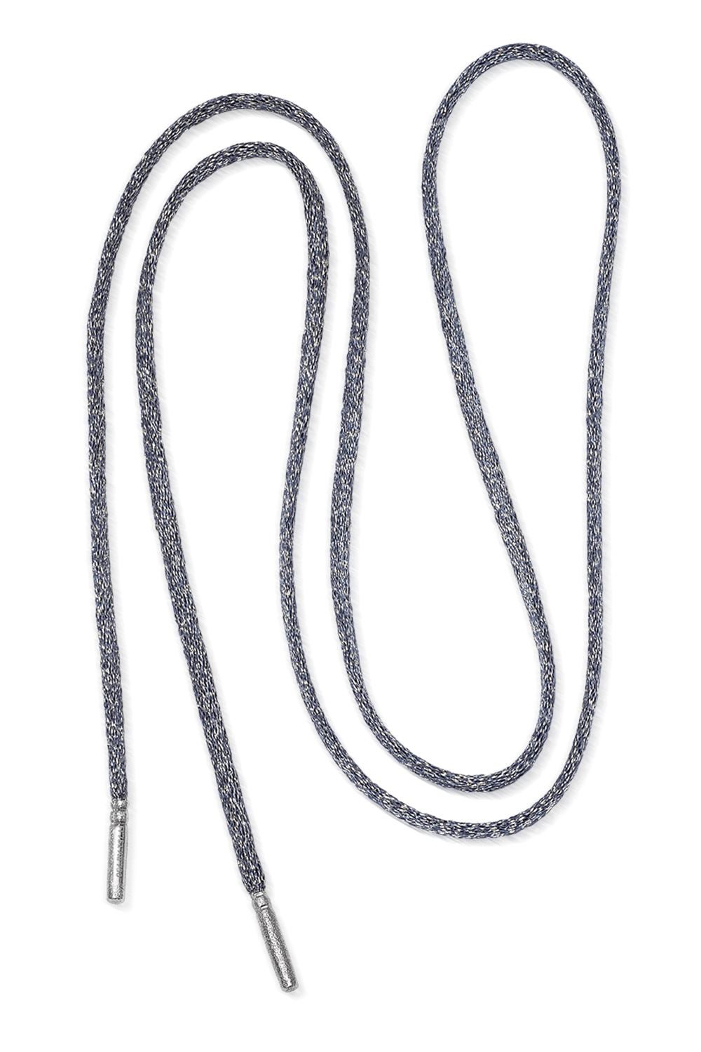 CAROLINA BUCCI-Long Forte Beads Cord - Gunmetal-WHITE GOLD