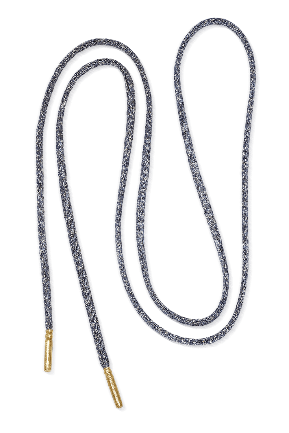 CAROLINA BUCCI-Long Forte Beads Cord - Gunmetal-YELLOW GOLD