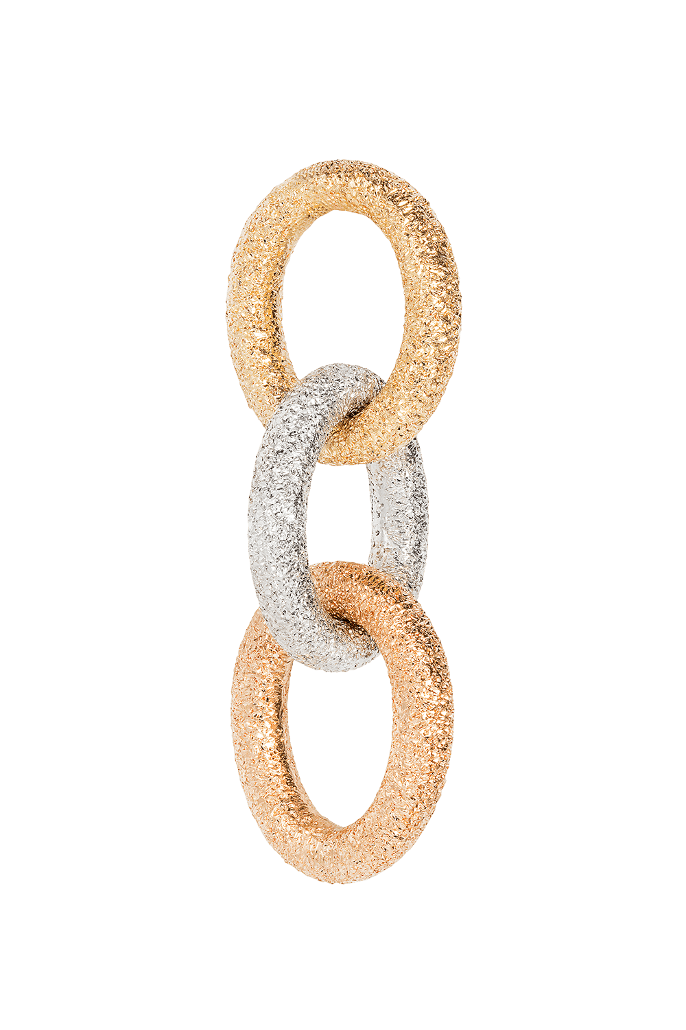 Florentine Finish Three Oval Links