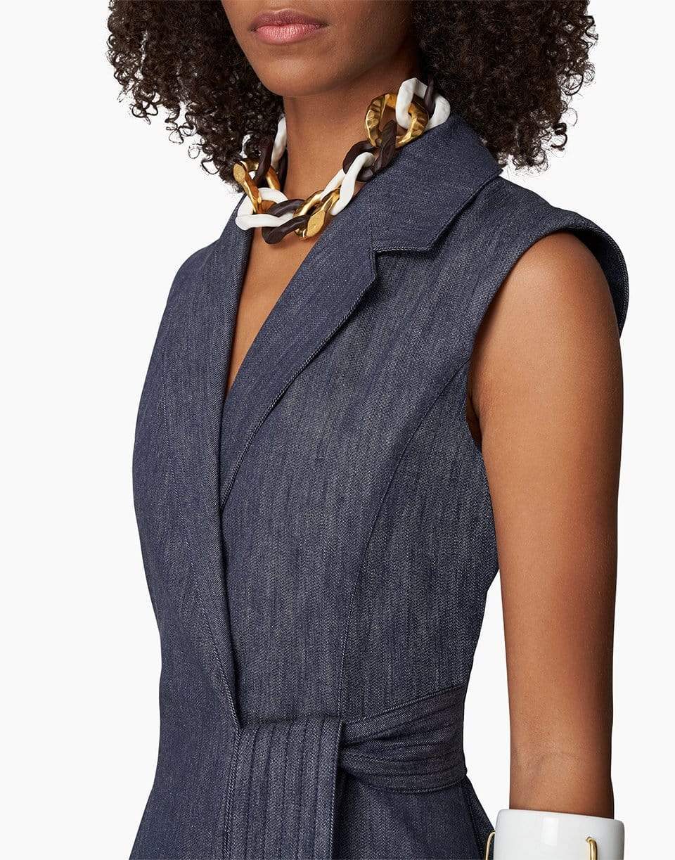 CAROLINA HERRERA-Sleeveless Denim Coat Dress-
