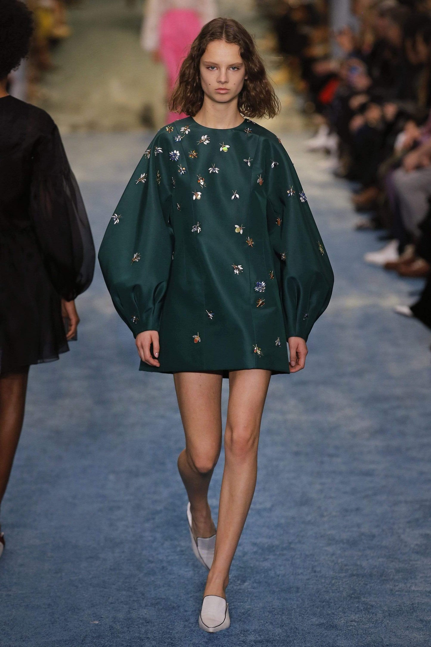 CAROLINA HERRERA-Embellished Shift Dress-EVERGRN