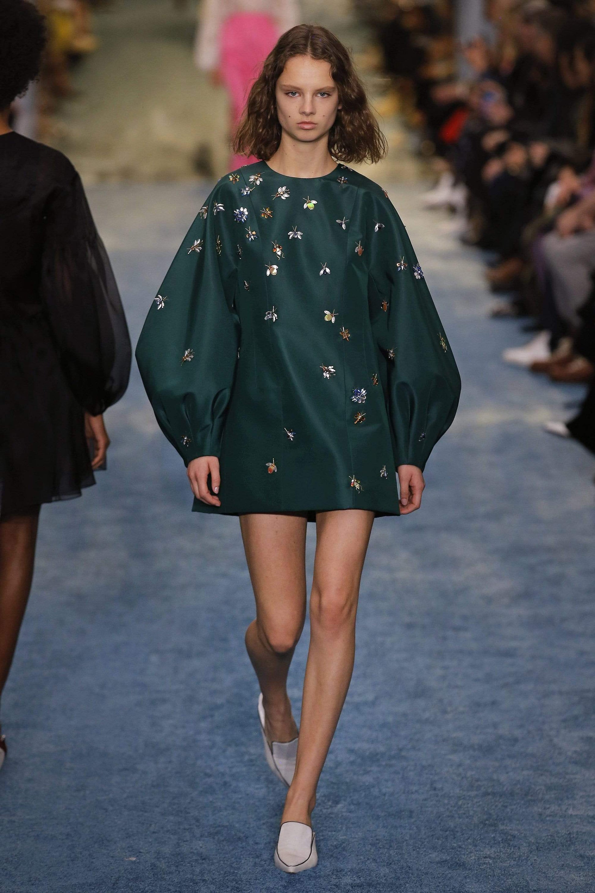 CAROLINA HERRERA-Embellished Shift Dress-EVERGRN