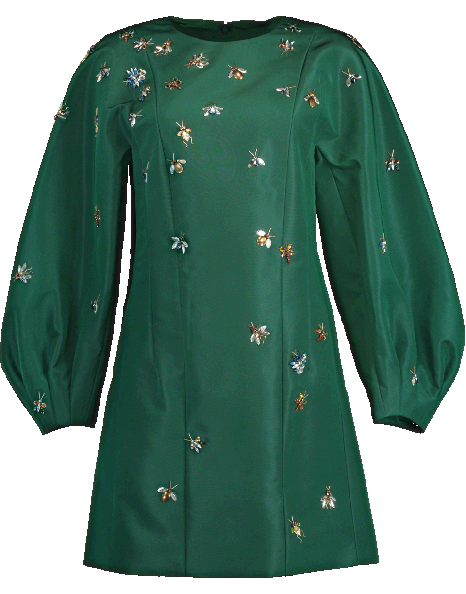 CAROLINA HERRERA-Embellished Shift Dress-EVERGRN