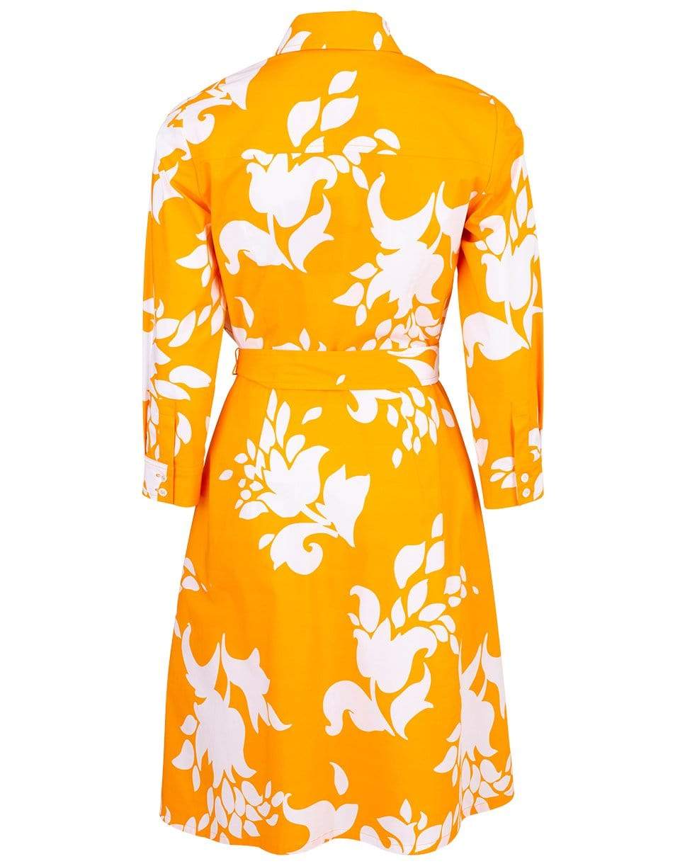 CAROLINA HERRERA-Abstract Floral Print Shirtdress-