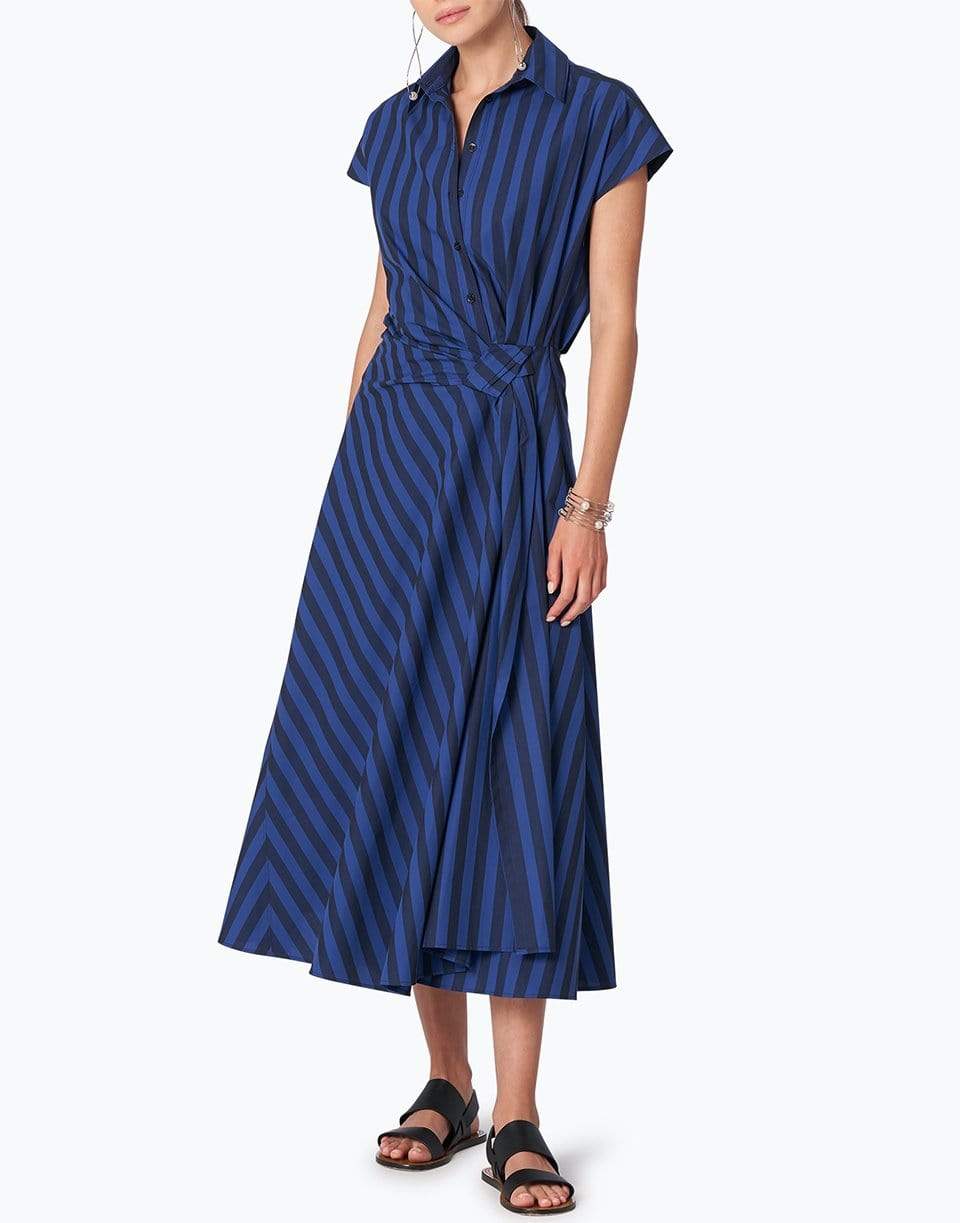 CAROLINA HERRERA-Striped Side Knot Dress-