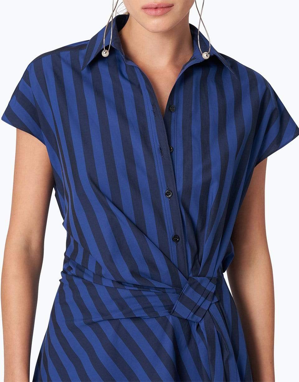 CAROLINA HERRERA-Striped Side Knot Dress-
