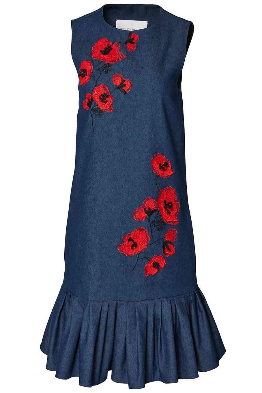 CAROLINA HERRERA-Embroidered Sleeveless Shift Dress-