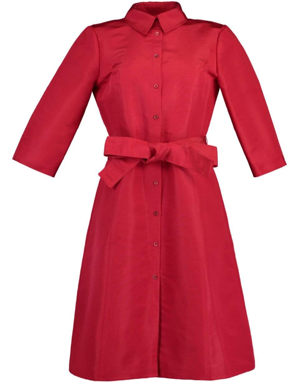 CAROLINA HERRERA-Long Sleeve Shirt Dress With Belt-