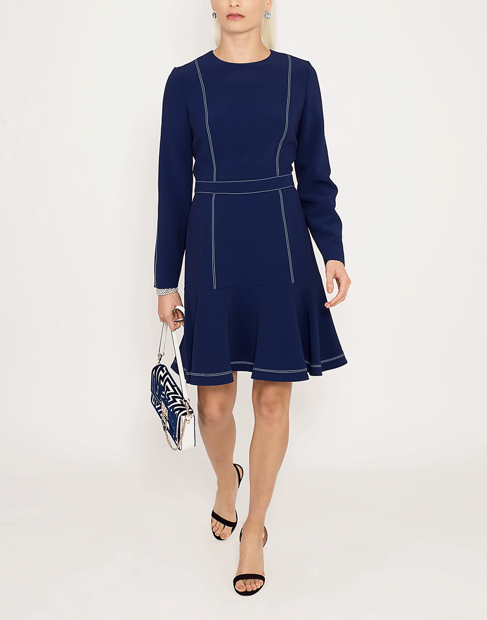 CAROLINA HERRERA-Ruffled Hem Dress-