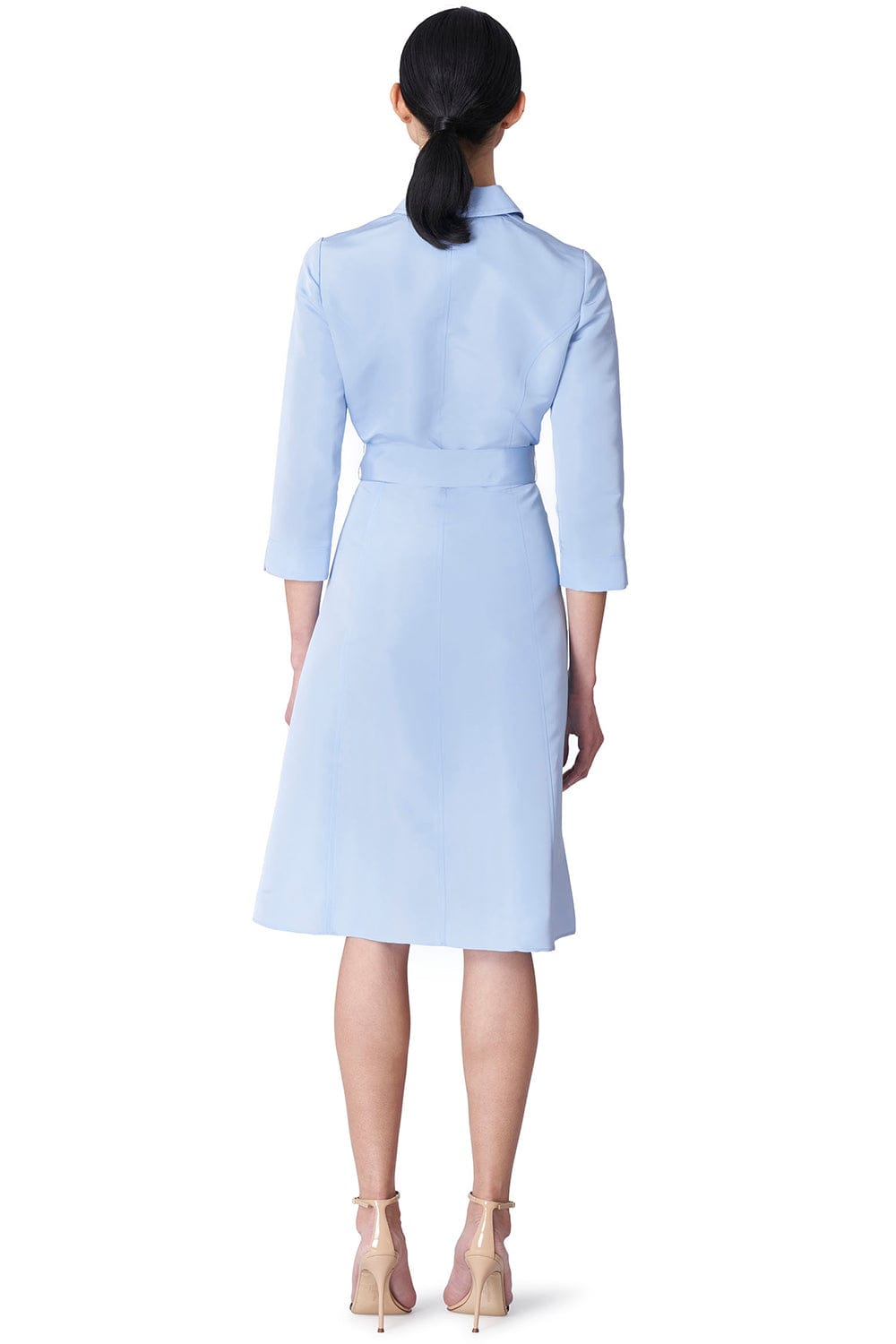 CAROLINA HERRERA-Long Sleeve Shirt Dress With Belt-