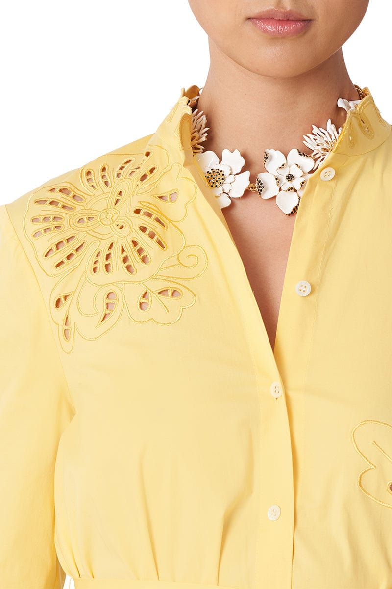 CAROLINA HERRERA-Shirt Dress With Waist Tie-