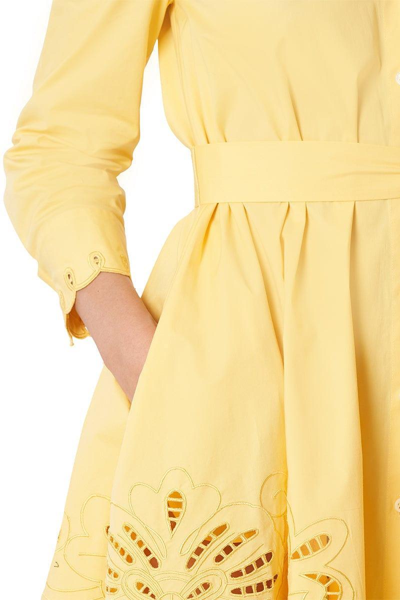 CAROLINA HERRERA-Shirt Dress With Waist Tie-