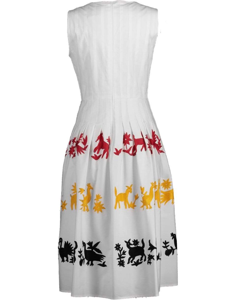 CAROLINA HERRERA-A-Line Embroidered Dress-WHITE