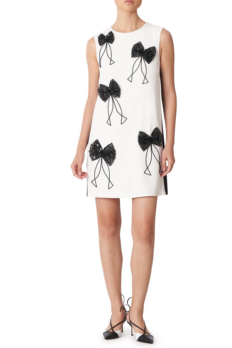 CAROLINA HERRERA-Embroidered Sleeveless Shift Dress-