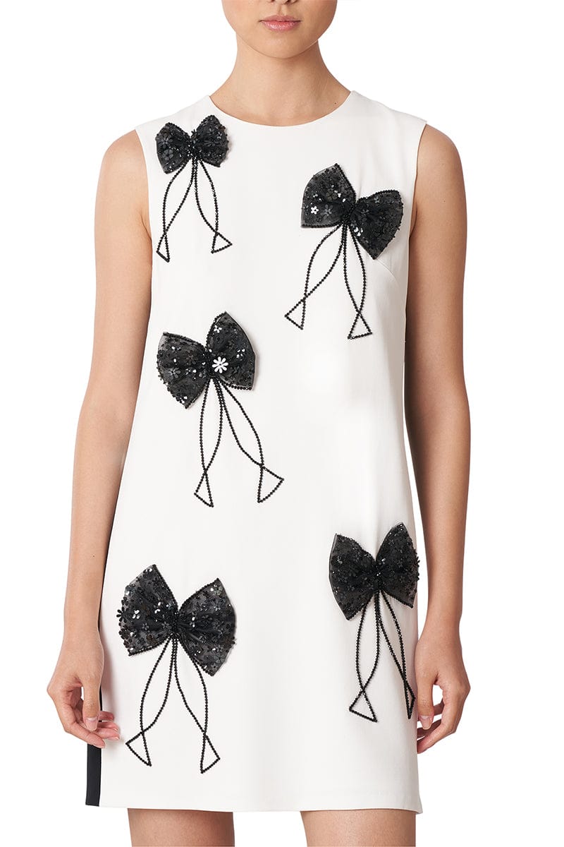 CAROLINA HERRERA-Embroidered Sleeveless Shift Dress-