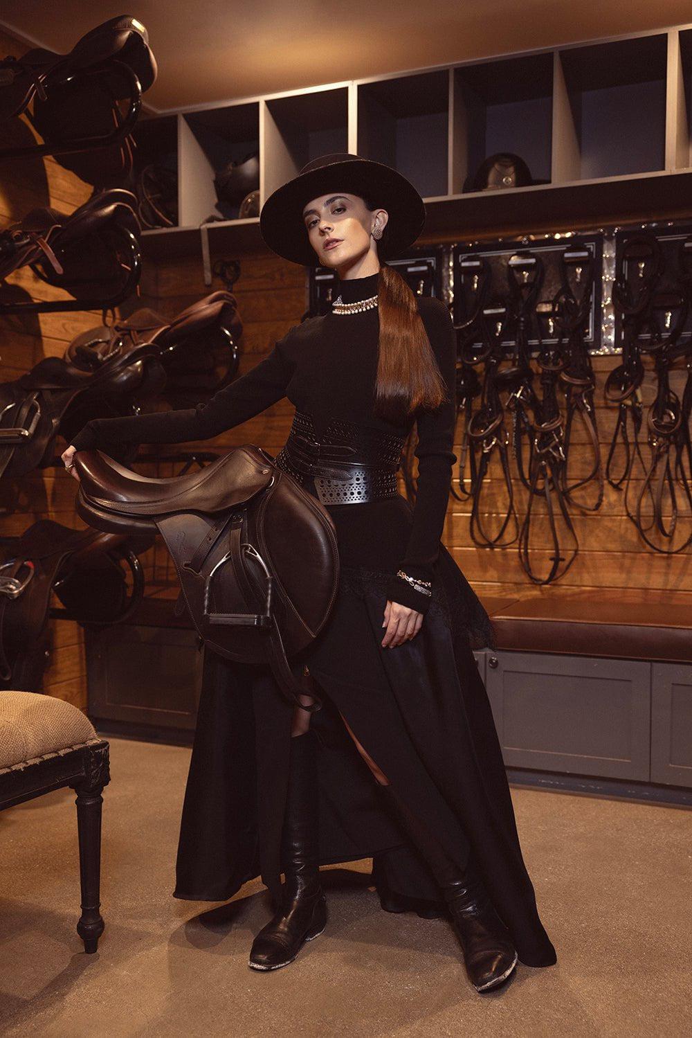 Sleeveless Overskirt Column Dress | CAROLINA HERRERA