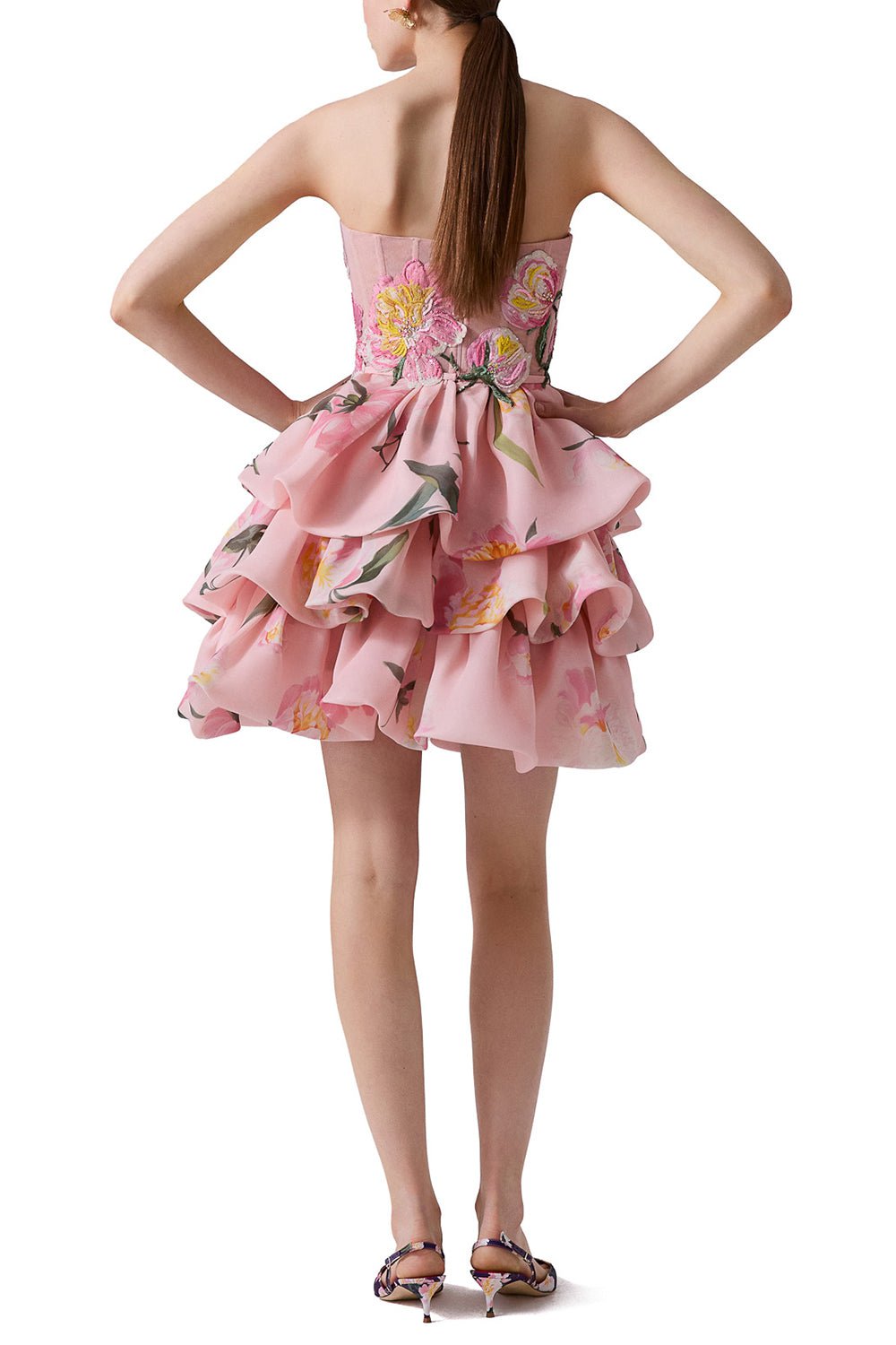 Strapless Ruffled Mini Dress | CAROLINA HERRERA – Marissa Collections