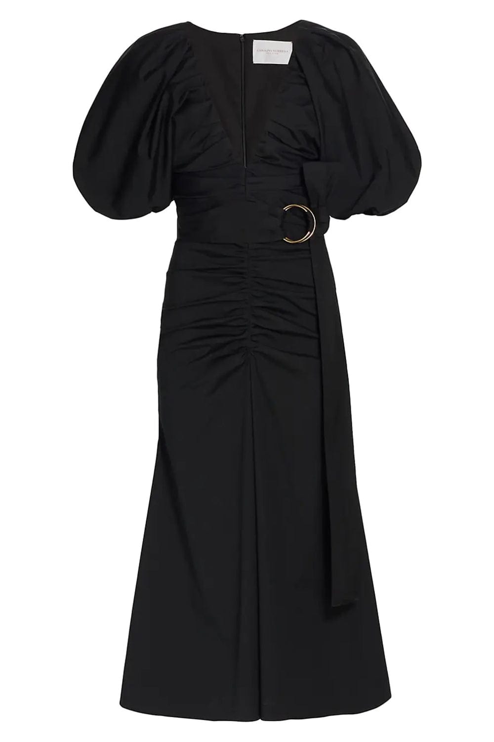 CAROLINA HERRERA-Ruched Front Seam Dress With Belt-