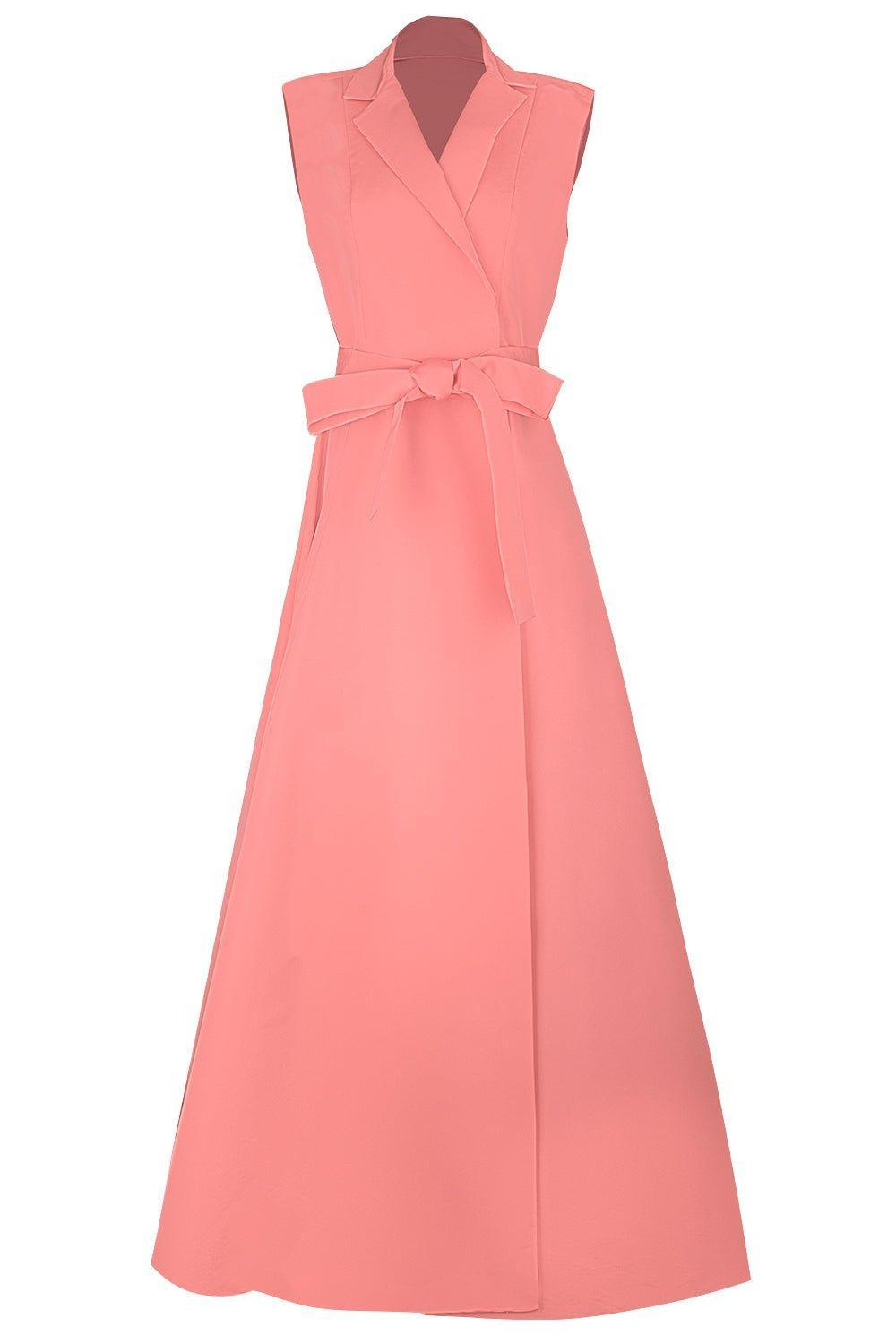 CAROLINA HERRERA-Sleeveless Trench Gown - Blush-BLUSH