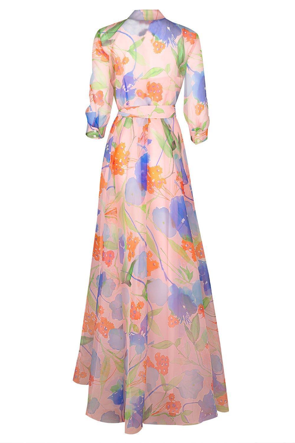 CAROLINA HERRERA-Floral Shirt Gown-