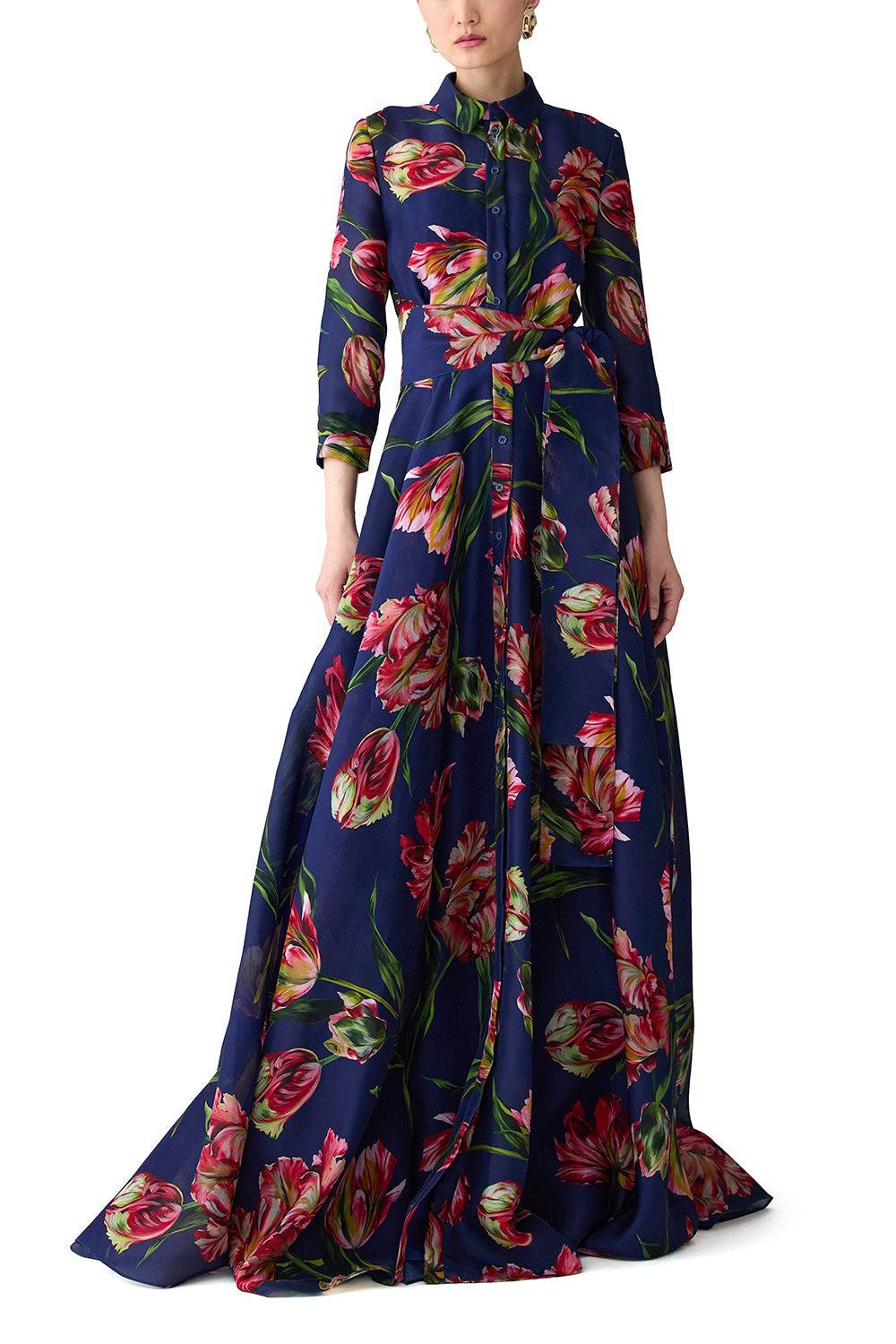 Trench Gown-DKNVYMLT-6-CLOTHINGDRESSGOWN-CAROLINA HERRERA