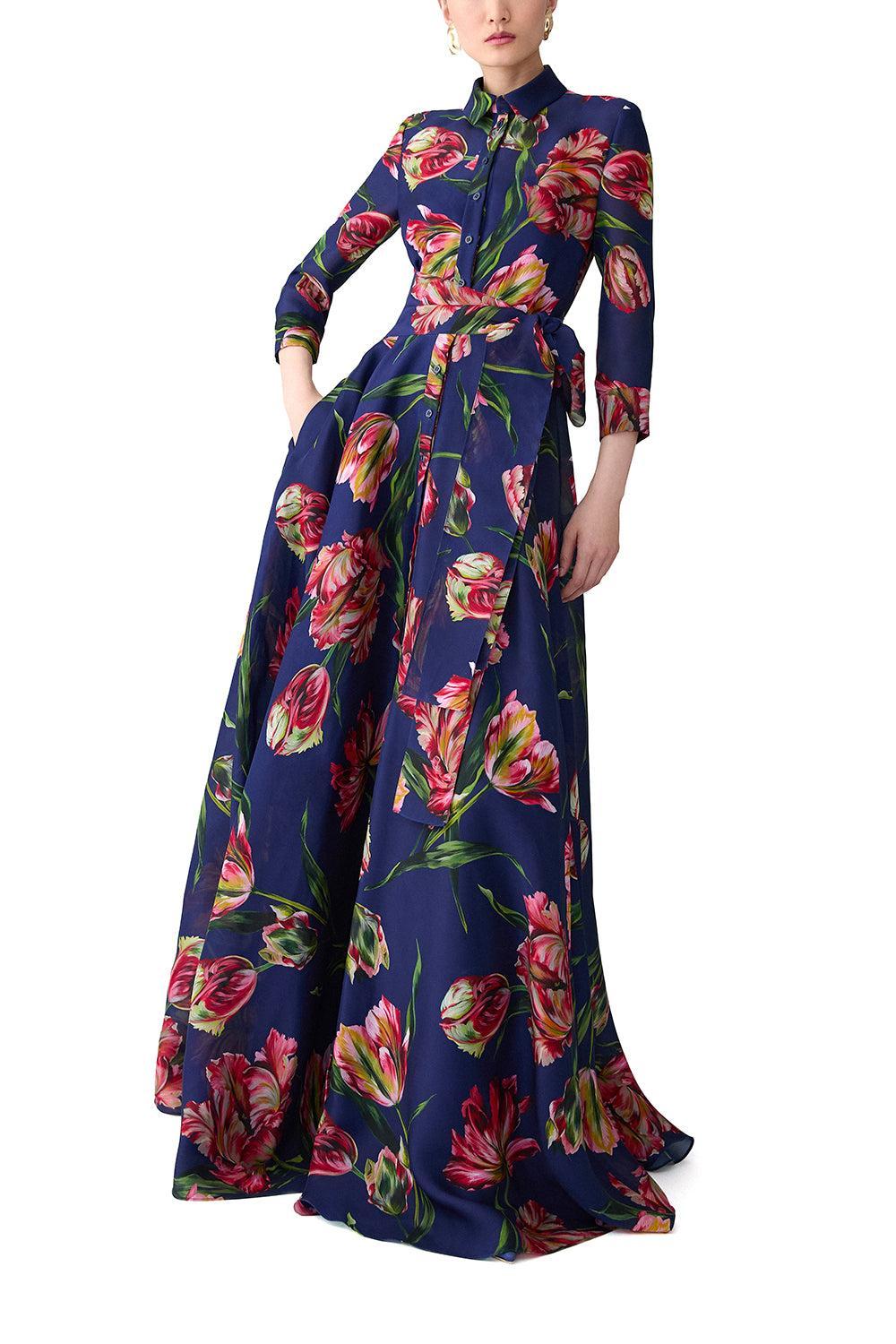 Trench Gown-DKNVYMLT-6-CLOTHINGDRESSGOWN-CAROLINA HERRERA