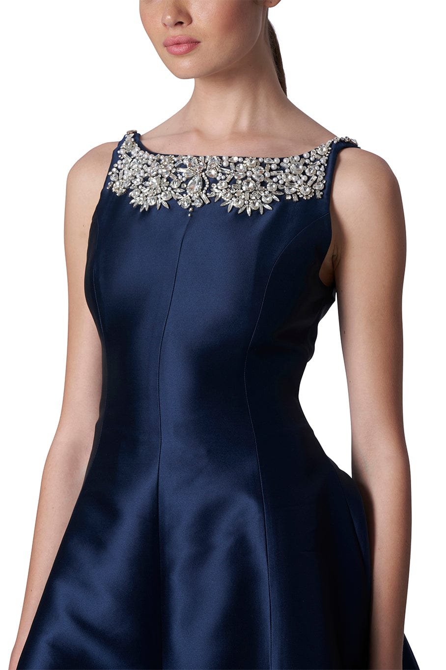 CAROLINA HERRERA-Embroidered Sleeveless Bateau Neck Gown-