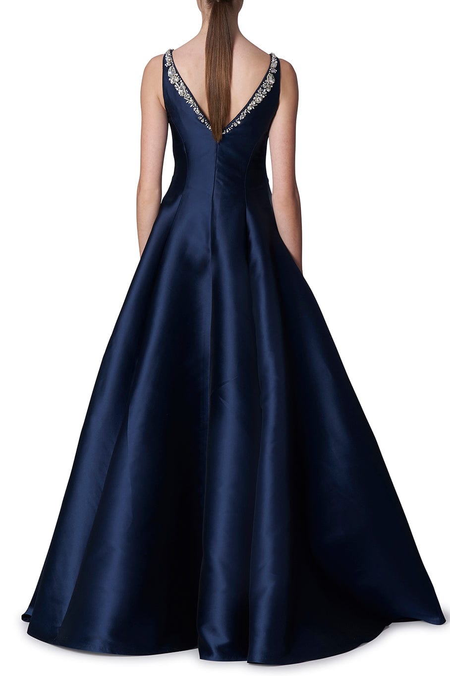 CAROLINA HERRERA-Embroidered Sleeveless Bateau Neck Gown-