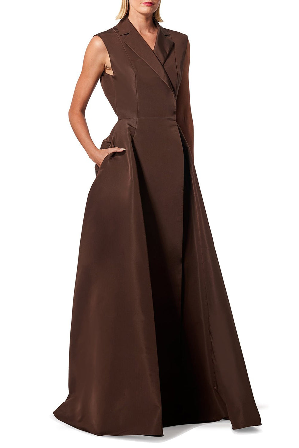 Sleeveless Trench Gown