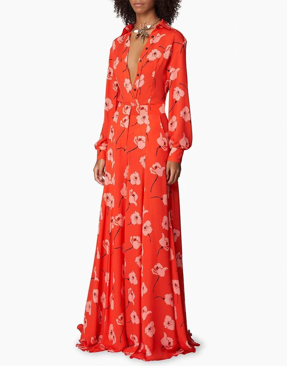 CAROLINA HERRERA-Wide Leg Floral Print Pant-