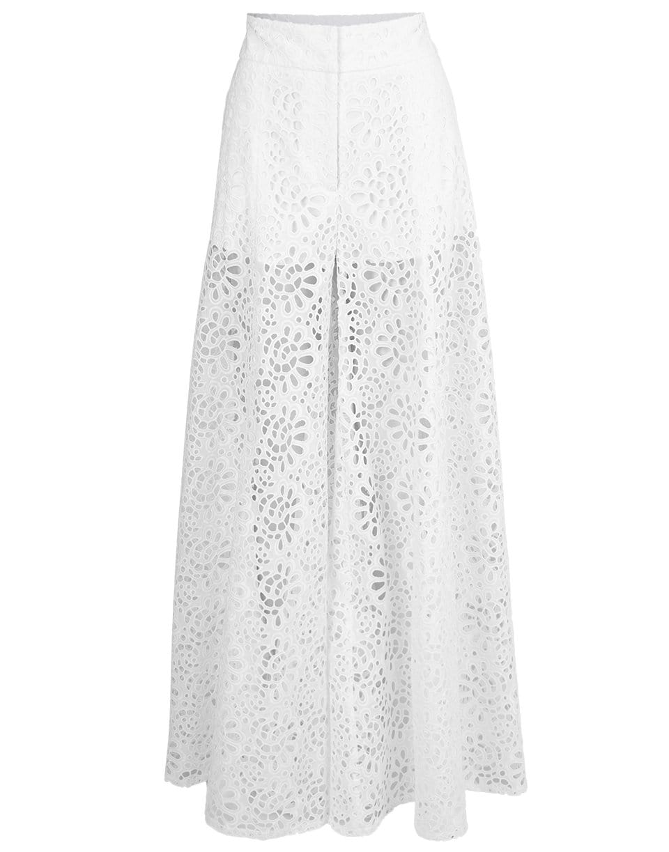 CAROLINA HERRERA-Eyelet Wide Leg Pant-