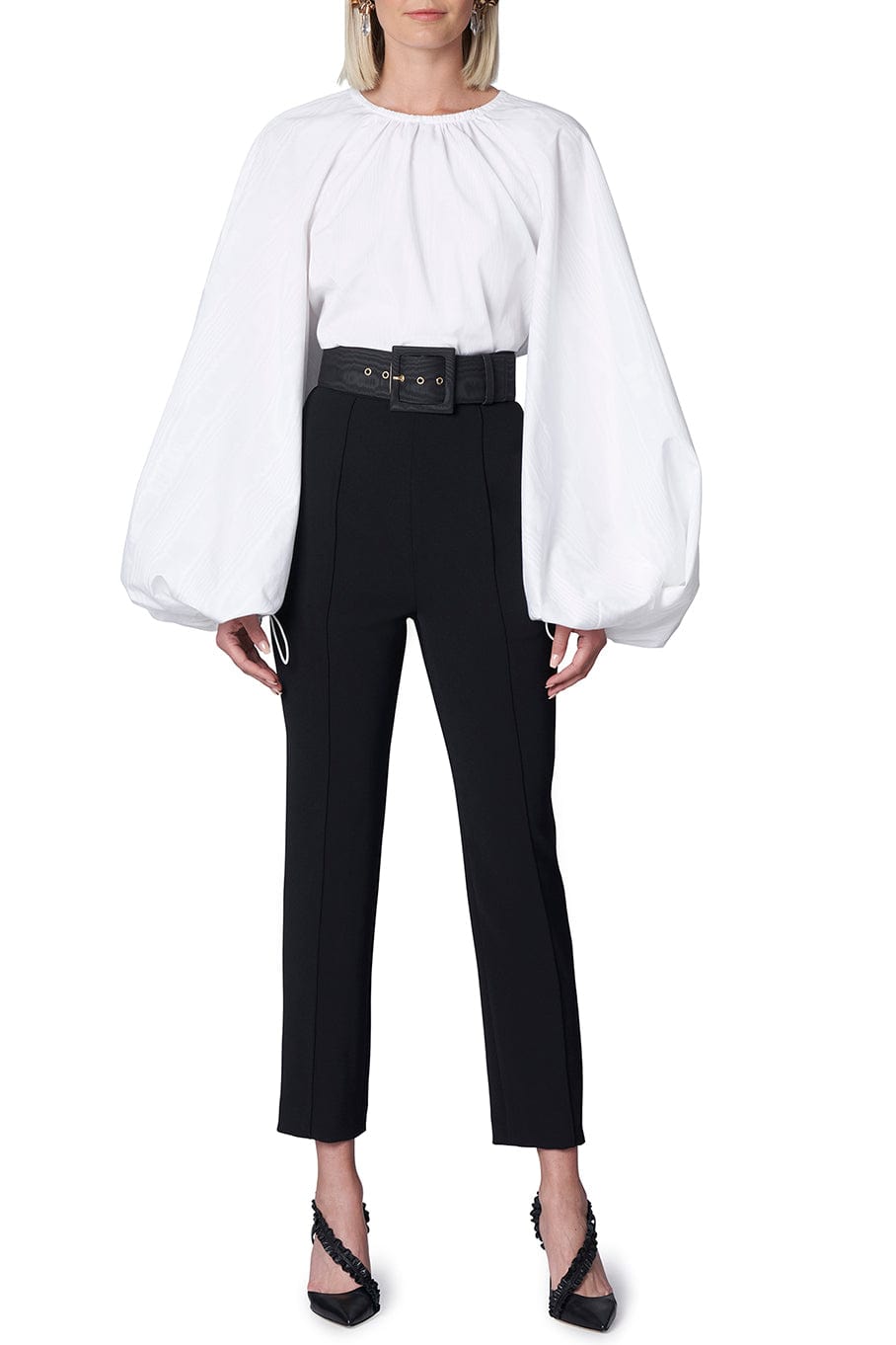 CAROLINA HERRERA-High Waisted Skinny Leg Pant-