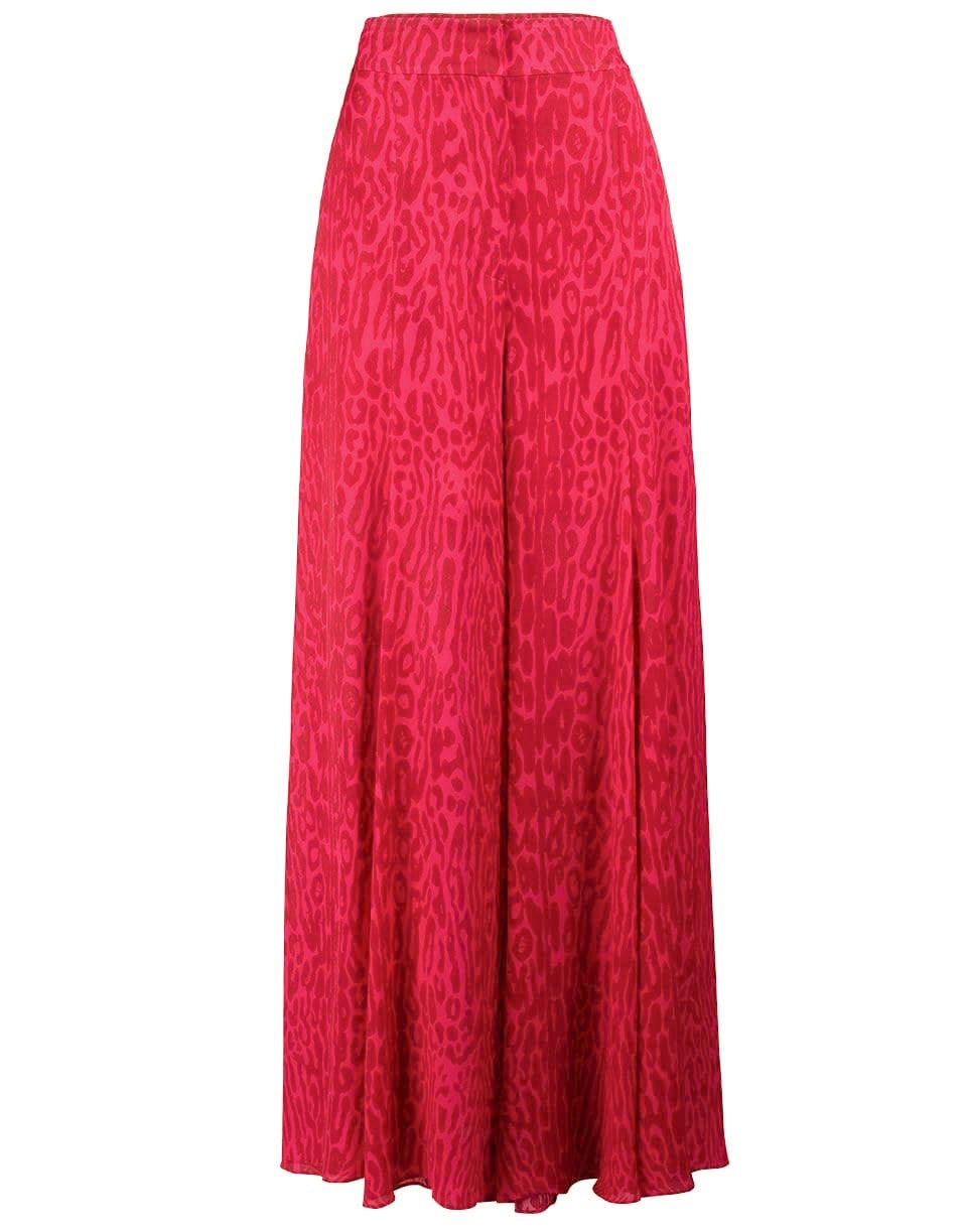 CAROLINA HERRERA-Wide Leg Leopard Print Palazzo Pant-