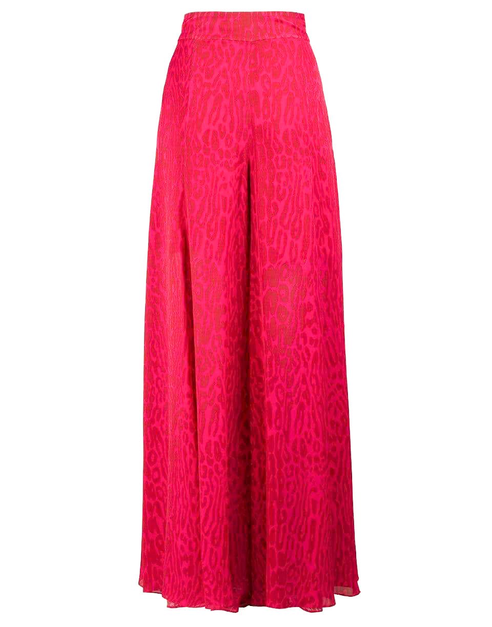 CAROLINA HERRERA-Wide Leg Leopard Print Palazzo Pant-